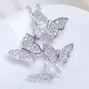 Mode Multiple Zircon Papillon Colliers Pendentifs Pour Femmes Bijoux De Mariage Chokers Collier Cadeaux