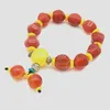 Perlenstränge Modischer Joker 14 mm natürliches rotes und gelbes Noxy-Perlenarmband 2 Stück Bungee-Seil für Männer und Frauen Trum22
