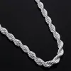 925 Sterling Silver 16/18/20/22/24 Inch 4mm Twisted Rope Chain Necklace For Women Man Fashion Wedding Charm Jewelry GC1188