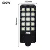 300W All-in-One Solar Street Light 6000K Outdoor schemering tot Dawn met radarbewegingssensor IP65 Waterdichte afstandsbediening voor parkeren