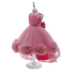 Abiti da ragazza Principessa Toddler Kid Tutu Dress Matrimonio Festa di compleanno per ragazze Fiori Costumi Pink Children Tulle Sweet DressGirl's Girl'