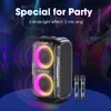 W-King T9 Pro 실외 스피커 휴대용 120W 파워 스테레오 무선 Bluetooth 파티를위한 RGB 조명이있는 기타 입력을위한 RGB 조명이있는 스피커