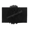 15 * 9 CM Accessori per capelli per neonate Fascia in nylon morbida per la pelle Tinta unita Fiore fatto a mano Fascia per capelli elastica Copricapo infantile Regali di compleanno