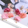 Dangle lustre flor grande brincos de suspensão para mulheres 2022 Trend Luxury Design Lace algodão pétalas de fada Fairy Acessórios de joias elegantes