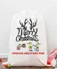 Sublimation Blanc Halloween Sacs De Noël DIY Personnalisé Père Noël Sacs Cordon Sac Cadeau De Noël Sac