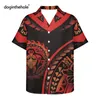 Стильная винтажная мужская рубашка с коротким рукавом в полинезийском этническом стиле, мужская летняя одежда, повседневные мужские рубашки большого размера на пуговицах 220705