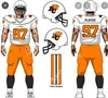 Jam Custom CFL BC Lions Jersey 95 Kevin Thurmon Elijah Qualls 44 Isaiah Guzylakmessam 46 Ben Hladik 31 Adam Konar 20 Boseko Lokom9626938