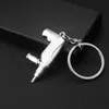 Nyckelringar för män Bilväska Keyring Tool Mini Utility Pocket CLAP Ruler Hammer Wrench -tång Skovel Axe Spanner Simulering Justerbar utomhus nyckelhållare smycken gåva