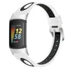 For Fitbit Charge 5 Silicone Strap Sports Bracelet Charge5 Single Concave Two-Color Wristband Watch Band Smart Accessories