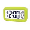 10st plast Digital Alarm Mute Clock LCD -skärm Smart klocktemperaturkänslig sängen Snooze Nightlight Kalender