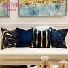 Avigers Luxury Blue Cushion Covers Federa per cuscino decorativo Appliqu Federa per cuscino 45 x 45 50 x 50 Cuscino per divano Camera da letto 210401