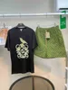 Heren T-shirts Designer Luojia 2022 Spring en zomer Nieuwe geborduurde planten Specimen T-shirt Loose Casual Bird Short Sleeve heren vrouwen