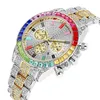 Men's and women's fake three eye decorative calendar watch