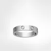ラブスクリューバンドリングクラシック高級デザイナーチタン鋼ジュエリー男性と女性のカップル結婚指輪ホリデーギフト