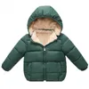 Bébé Enfants Vestes Garçons Hiver Épais Manteaux Chaud Cachemire Survêtement Pour Filles À Capuche Veste Enfants Vêtements Toddler Pardessus 1-6Y 220826