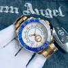 2021 orologio di lusso mens watches 116681 44mm 2トーンゴールドステンレス鋼メンズオートマチックメカニカルウォッチビッグダイヤルクロノグラフ防水モントレデフクル