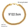 طراز Anklets Wide 7mm Cuban Link Chain Gold Color Anklet Shicay 9 10 11 بوصة سوار في الكاحل للنساء الرجال المضادين للماء