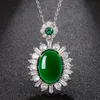 Натуральное зеленое нефритовое халцедониевое круглое подвесное ожерелье Агата