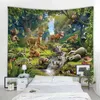 Tappeti decorativi da parete Panda 3D Tappeto con animali della foresta Tappeto bohémien Mandala J220804
