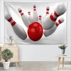 Benutzerdefinierte Bowling Tapisserie Wandbehang für Partydekorationen Kunst Home Decor Stranddecken individuell 220622