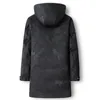 남성용 파카스 궤도 코트 가을 겨울 재킷 후드 두꺼운 따뜻한 오버코트 남자 의류 플러스 크기 검은 바람막이