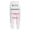 Tessffel 3dprint diy aangepaste ontwerp mannen vrouwen broek casual joggers broek drop groothandelaren voor verzender 220706