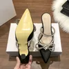 Designer schoenen met hoge hakken strik strass zijde schapenvacht Italiaanse mode geklede schoenen