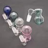 Glass Bong Ash Catcher skålbubbler för tornadohoppning 10mm 14mm 18mm manlig kvinnlig kalebass form percolator downstem med fast rör dab rigg