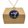 Pendant Necklaces Mushroom 3D Forest Landscape Moss Underbrush Starry Gold Color Chain Long Necklace Women Boho Fashion Jewelry BohemianPend