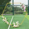 Party Decoration Metal Bracket Wedding Arch Hexagon Flower Stand Bakgrund Ballong Bakgrund Party