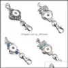 Key Rings Jewelry 6Styles Snap Button Keychain Crystal Keyring Diy 18Mm Chains For Women Drop Delivery 2021 H2W4L