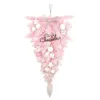 Décoration de fête décor d'arbre de noël romantique boule décorative vedette boules roses larme porte Swag pour l'avant