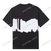 22SS homens homens designers t camisetas tee paris pintura graffiti impressão algodão manga curta gola gola riowear xinxinbuy preto branco cinza s-2xl