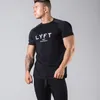 Koszula biegowa Mężczyźni Mesh Oddychająca Patchwork Fitness Topy Tees Sport T-Shirt Siłownia Trening Krótki Rękaw Workout Sportswear Koszulki 220407