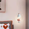 Pendant Lamps Japanese Style Resin Cute Elf Wood Lights For Children Bedroom Study Home Deco Kids Lighting Fixtures Led Hanging LampPendant