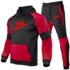 Herrens träningshuvträning Sweatpants Sportdräkt Casual Brand Jogger Sportwear 2 Piece Mane Fleece Streetwear Sets S-3XL