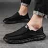 Motorcycle Armor Men Shoes Breathable Comfortable Canvas Sneakers Summer Slip On Loafers Trend Vulcanized 2022Motorcycle