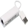 USB 2.0 Ethernet Adaptörü RJ45 Konnektörler LAN Adaptörler Kartı 10/100 PC Windows7 için Adaptör 8 Perakende Kutusu ile