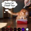 Mini interaktiv 3 i 1 laserpekare leksaker lätt retande rolig laddningsbar USB laddning uv ficklampa leveranser mönster katt husdjur leksak