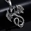 Pendant Necklaces Dragon Mens Stainless Steel Large Necklace Pendants Hip Hop Chain Jewelry For Neck Gifts Male AccessoriesPendant