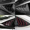 2pcs Carbon ABS Fibra Fibra Vetro Piano Otturatore Auto Triangolo posteriore Triangle Blinds Louvers Protector per Tesla Modello 3 2017-2021 PQY-WSS13 / 14