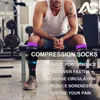 Calcetines de hombre 3/6 par/pack compresión mujer hombre rodilla alta 30 MmHg deportes edema Diabetes varices Running talla S/M