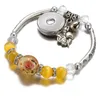 Bracelets de charme beleza beleza cor de cor de cor de vidro miçangas de vidro Snap Flexible Fit Buttons 18mm Jóias de joalheria