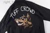 جاكيت TUFF CROWD وولف رأس كلب صناعة ثقيلة مطرزة بسحاب جاكيت W220813