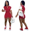 Nieuwe dameskleding zomer nieuw eenvoudig design honkbal jumpsuit mode casual rompers met zakken sportkleding