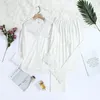 Pyjama Winter Velvet Pajama Set Lace Sexy Sleepwear Pjs Ladies Long Sleeve Shirts+Pants Pijama Nightwear Velour Home Suit 220421