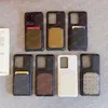 Case di telefonia con slot per schede di lusso per Samsung S23 S22 S21 S20 Ultra Note 20 10 Caso iPhone 14 14Pro 14Plus 13 13Pro 12 Mini 12Pro 11 Pro Max Xs XS 8 7 Plus Cover con shell in pelle