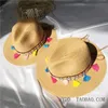 الصيف القش المنسوجة النساء القبعة العرقية اليدوية الرجال Sun Sun Cowgirl Tassel Decoration Nasual Beach Panama 220708