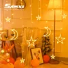 Strings świąteczne światło dla sypialni gwiazdy kurtynowe sznur wodoodporny ślub Garland Garden Decoration Festoon Led Fairy Lightled