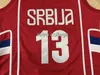 Xflsp 13 Miroslav Raduljica Camiseta Canotta Serbia Maglia da basket EUROBASKET cucita personalizzata con qualsiasi numero e nome maglie